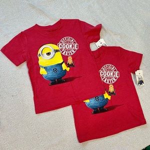 Despicable Me OFFICIAL COOKIE TASTER Minions Christmas T-Shirt 18m NWT